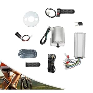 Taozhiyy 3000 W fiets elektrische motor kit, 48-72 V borstelloze gelijkstroommotor fiets e-bike elektrische fiets kart ombouwkit kit met motor & controller & ketting & voetpedaal smoorklep