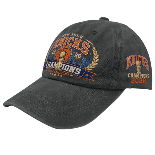 2026 News York Basketball Finals Champions Hat Adjustable Cotton Baseball Cap for Hoops Fans Victory Celebration Gift Game Day Streetwear Cap