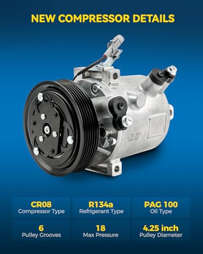 Image of PHILTOP NEW Air Conditioner AC Compressor with Clutch Replacement for Mitsubishi Mirage 2014-2015 2017-2022, Mitsubishi Mirage G4 2017-2022