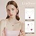 Linawe Hot Pink Heart Choker Layered Necklaces for Women Trendy, Rose Gold Stainless Steel Heart Pendant Necklace, Heart Chain Stacked Necklaces, Y2K Preppy Cute Lover Jewelry