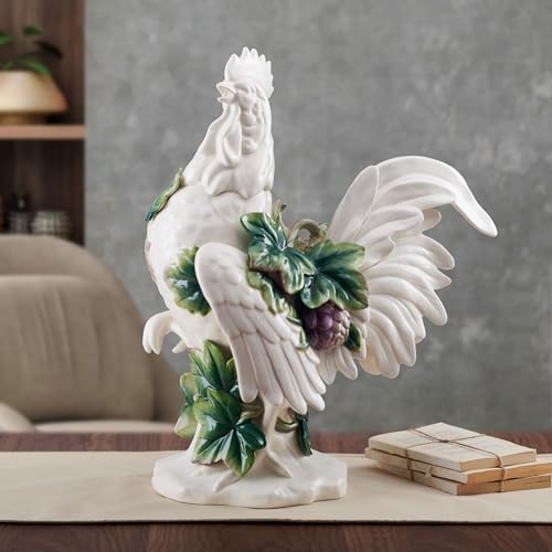 Fitz-and-Floyd-Ceramic-Rooster-Figurine-Sicily-Green-19-Inch Fitz and Floyd Ceramic Rooster Figurine Sicily Green 19 Inch