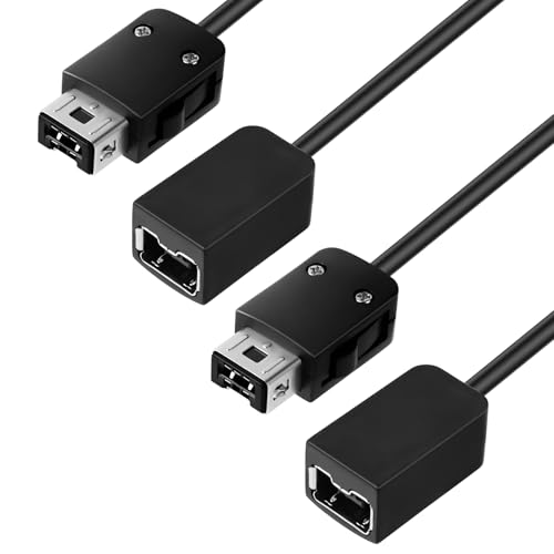 AXFEE 2 Pack Verlängerungskabel Kompatibel mit Nintendo NES, Kompatibel-mit WII Remote, WII-Nunchuck Controller(10FT / 3m)