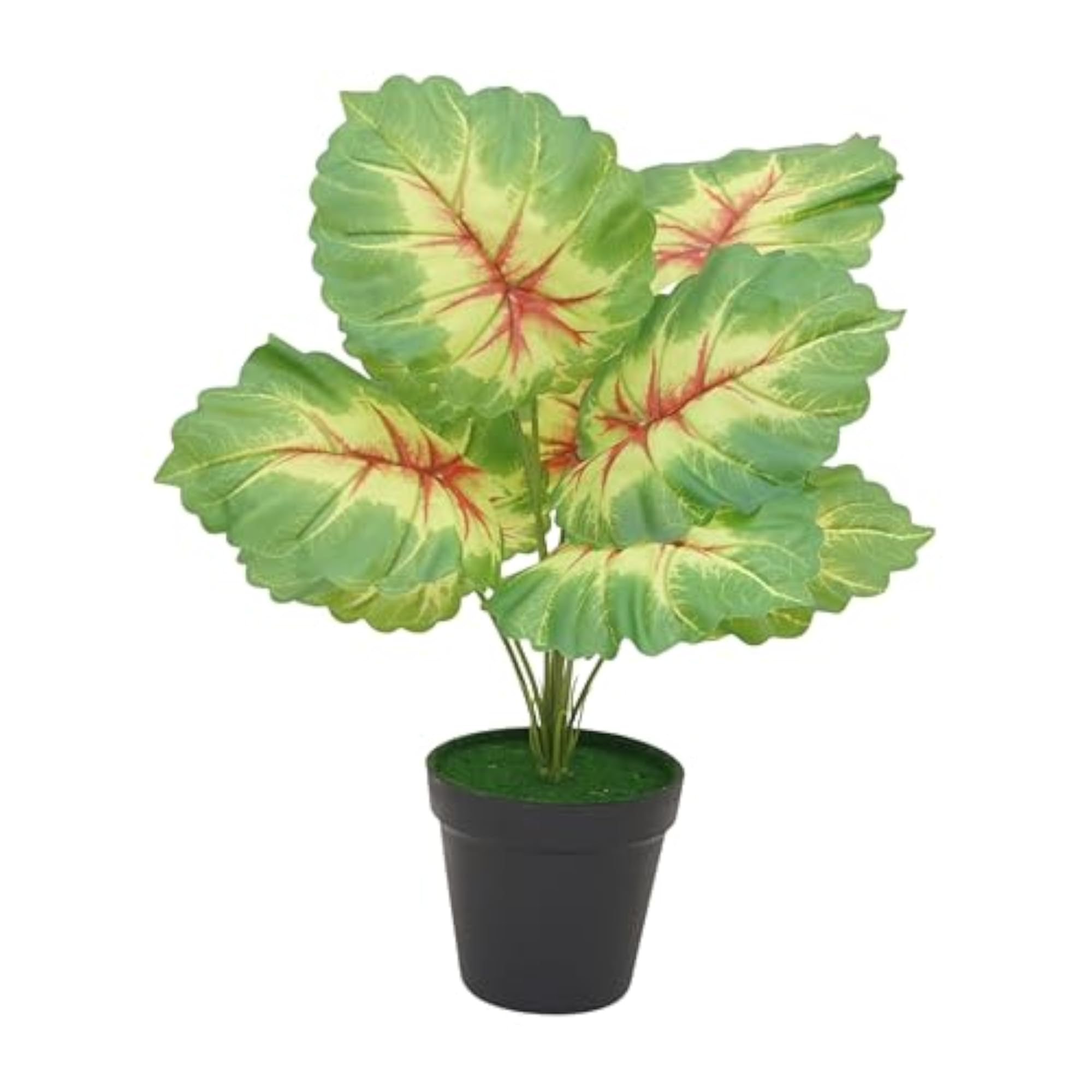 Artificial Caladium Plant, Decorative Faux Greenery