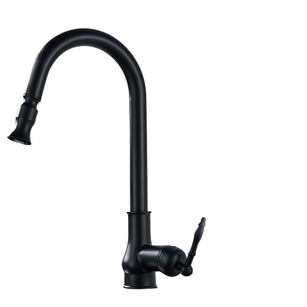 Kitchen Faucet Pull-Out Kitchen Faucet Swivel 360 Degree Sink Kitchen Faucet ZA01(Black)