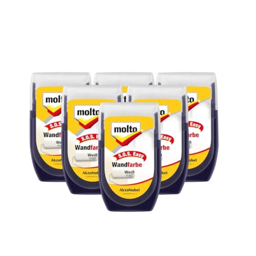 Molto S.O.S easy Wandfarbe Multipack, 6x30ml, weiß