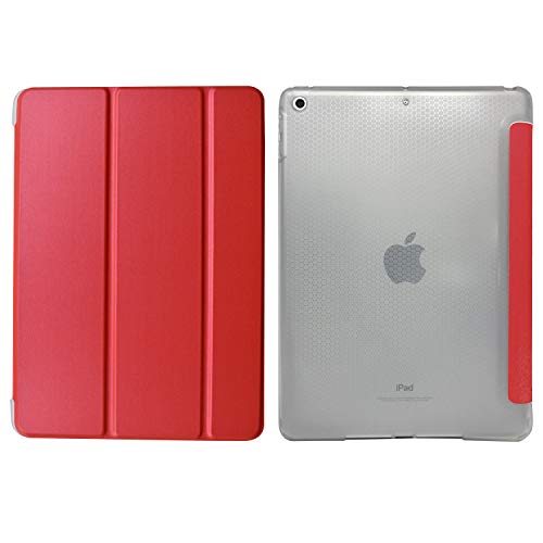 Image of DuraSafe Cases for iPad 7.9 Inch Mini 5th [ Mini 2019 5 Gen ] A2133 A2124 A2126 MUQY2HN /A MUQW2HN /A MUQX2HN /A MUU52HN /A Lightweight Smart Adjustable Stand Feature Sleek Design Flip Case - Red