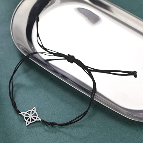 Dreamtimes Trendy Witch Knot Charm Bracelet Celtics Bracelet Geometric Women Female Stainless Steel Witchcraft Chain Bracelet Wiccan Jewelry for Women Vintage Om Yoga Bracelet4