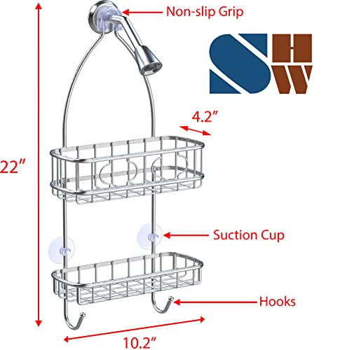 Simple Houseware BO-40B-S Stainless Steel Bathroom Hanging Shower Head Caddy Organizer thumb #2