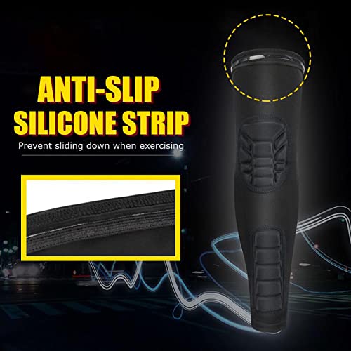 Hotfiary 2 Pack Padded Arm Sleeves Youth Adult Basketball Volleyball Forearm Compression Sleeves With Crashproof Pads #TOP4