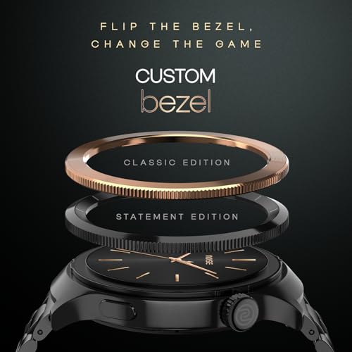 Image of Noise Halo 2 MOD Smart Watch with Swappable Bezel Editions (Classic, Statement), 1.46 inch AMOLED, Smart Island, BT Calling, Metallic Build, Health Suite, Upto 7 Days Battery (Elite Black)
