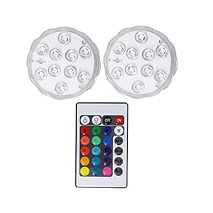 Dompelbaar LED Lichte batterij geëxploiteerd met afstandsbediening 16 RGB Kleuren IP68 Waterdichte zwembadverlichting…
