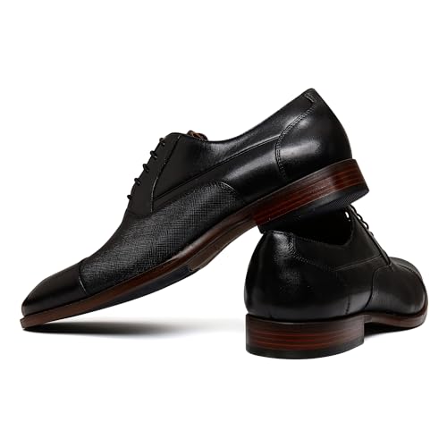 Image of Men's Business Casual Dress Oxfords Formal Lace-Up Shoes for Office, Parties, and Daily Wear