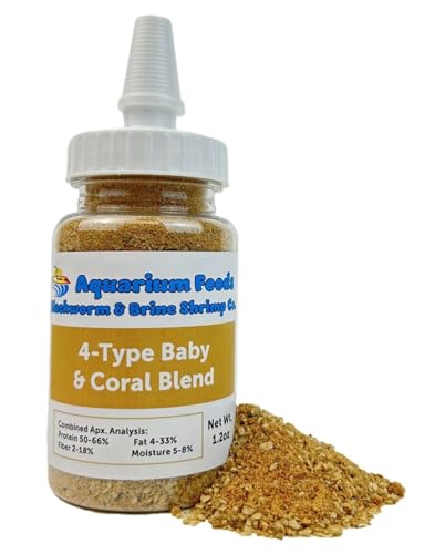 Aquatic Foods Inc. 4-Type Mixed Blend of Cyclops Daphnia Rotifers Ready to Eat Brine Shrimp Eggs for Tropical Fish Fry Babies Guppies Tetras Bettas Nano Fish1.2oz Squeeze Bottle