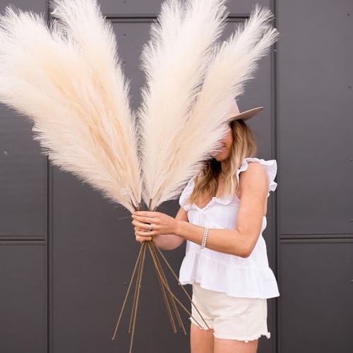 Pampas Grass Large 1Pcs Decoración Artificial 120 cm miniatura 2