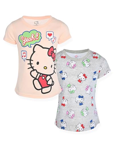 Hello Kitty Tee 2 Pack Short Sleeve T-Shirts for Girls