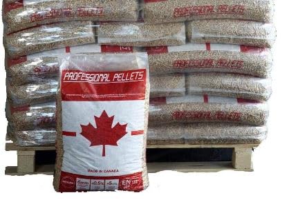 Pellet Canadese Professionale da Riscaldamento di ABETE ROSSO 80% + ABETE BIANCO 20%, 2 Sacchi da 15 kg