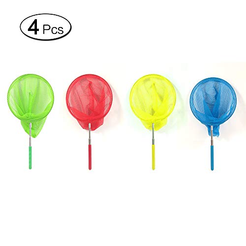 EudoER - Juego de 4 Redes telescópicas de Mariposas para niños y Red para atrapar Insectos y libélula