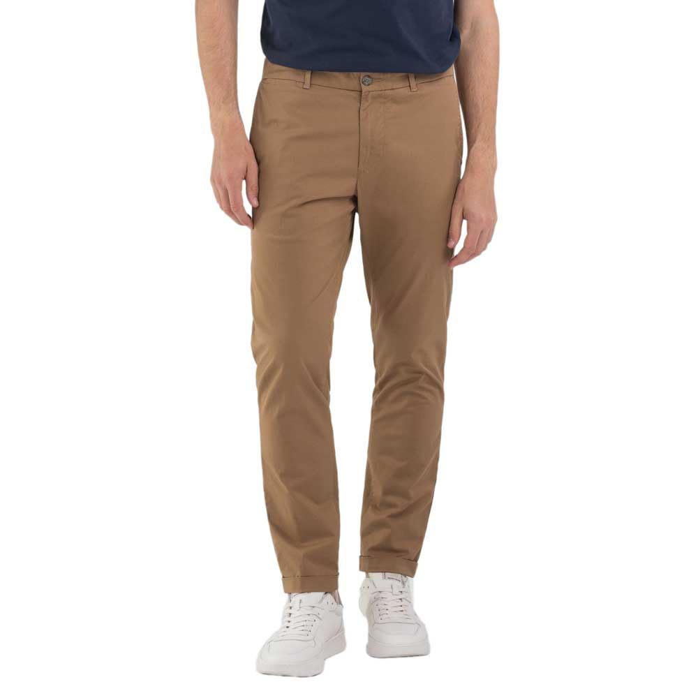 REPLAY Herren Chino Brad Slim Fit, Safari 989 (Braun), 30W / 32L