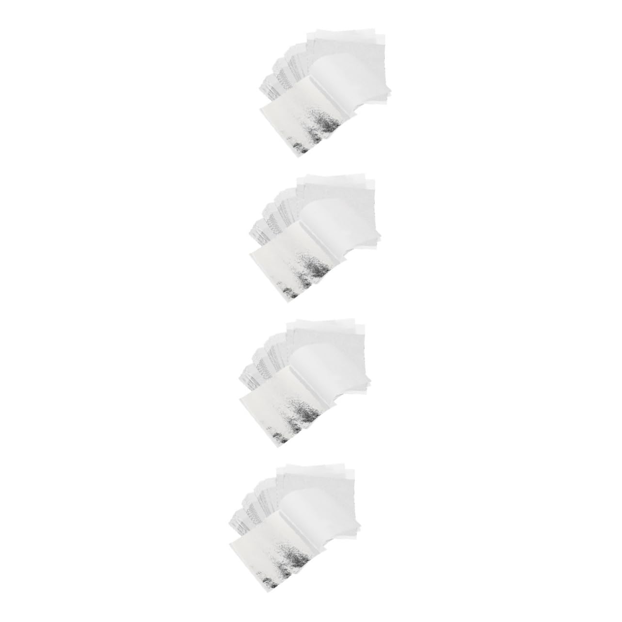 HAPINARY 4sets Crafting Foil Material Leaf Sheets Silver Mirror Paper Imitation Foil Flakes DIY Decorations Handcraft Supplies 100sheets*4