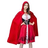 [Matreeglam] ハロウィン 赤ずきん コスプレ 仮装 豪華 赤ずきん風 コスチューム ハロウィン 衣装 ワンピース マント 可愛い あかずきん コスチューム レディース 大人用 仮装 舞台演出 文化祭 学園祭 忘年会 パーティー イベント (XL)
