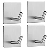 Ganchos autoadhesivos, Ganchos Adhesivos de Acero Inoxidable, Impermeables y a Prueba de Herrumbre para Colgar en la Pared, Puerta, Armario, ba?o, Cocina, dormitorios para Toalla