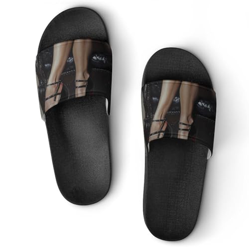 Stilettos Sexy High Heels Slippers for Men Wormen Shower Bathroom Slipper Indoor Beach Non Slip Sandal