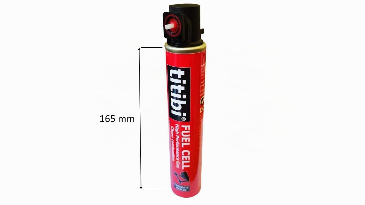 1000 CLAVOS CON VARILLA + BOMBONA DE GAS PARA PISTOLAS DE CLAVOS: Hitachi - Bea - Makita - Senco - Otro (Bombona P1000: 165mm, 40g, 80ml, Clavo: Ø2,6 x 25 mm)