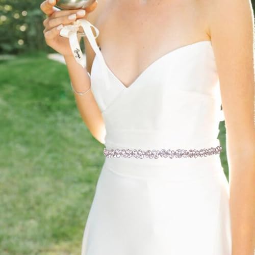 Wedding Belt Bridal Sash Bling Bridal Belt Rhinestone Belts for Formal Dress 5