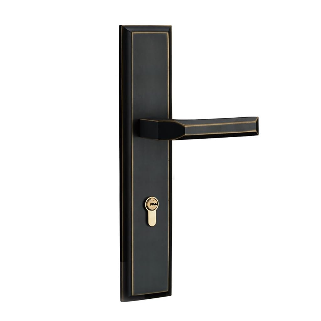 MOBYGKFY Copper Door Lock Mute Interior Black Vintage Full