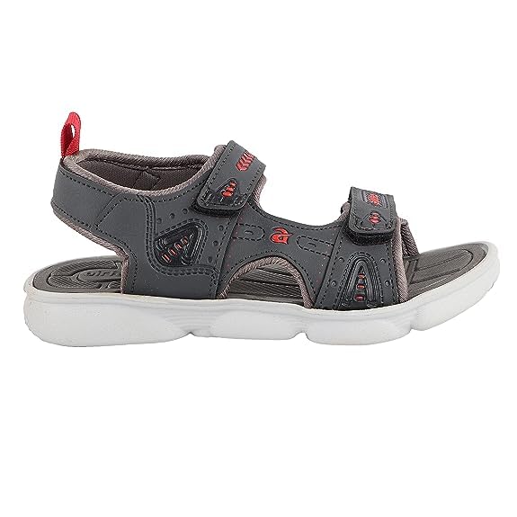 Image of AIRFAX Men's Casual|Indoor /Outdoor| Lightweight & Comfortable | Fashionable & Regular Use | with Eva Sole Valcro Sports Sandals-Brown(FUTURECRAFT1)