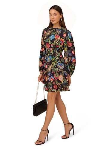 Image of Adrianna Papell Women's Smocked Printed Short Dress