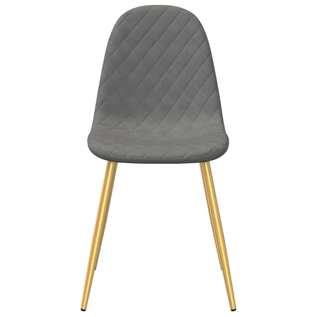 Chaises à Manger Lot de 6 Gris Clair Velours Moderne scandinave Fauteuil de Cuisine Robuste avec Dossier Ergonomique pour Salon Salle à Manger Bureau Restaurant
