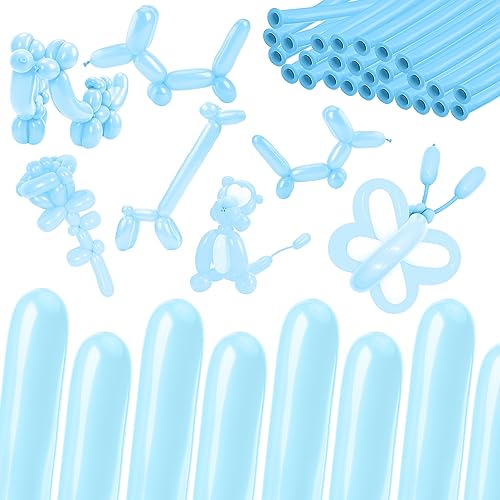 Image of ZNHIS 260 Balloons Kit - 100pcs Long Macaron Blue Balloons for Arch, Animals, and Twisting
