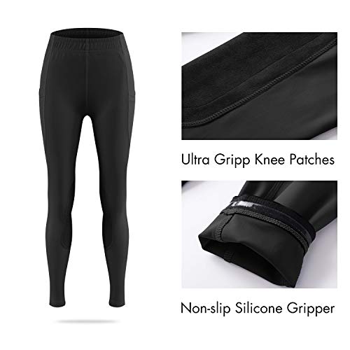 image for BALEAF Kid's Riding Tights Knee-Patch Breeches Horse Equestrian School