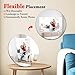 Digital Mirror Picture Frame, Touch Screen Smart WiFi Round Photo Frame Electronic, 32GB Storage, Share Photos and Video with App, Circle Vanity Mirror for Desk, Wall, Room Decor