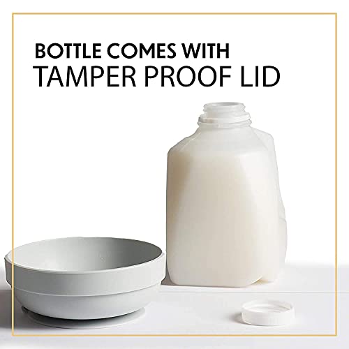 (12Pk) Mini Milk Jugs Plastic With Lid Quart Size Jugs Empty Milk Jugs, Use For Milk, Brews, Juice, Teas, Easy Grip Easy Pour Pitcher Elderly, Special Needs & Small Hands, Food Safe, Hdpe Squat 32 Oz by Upper Midland Products - Image 3