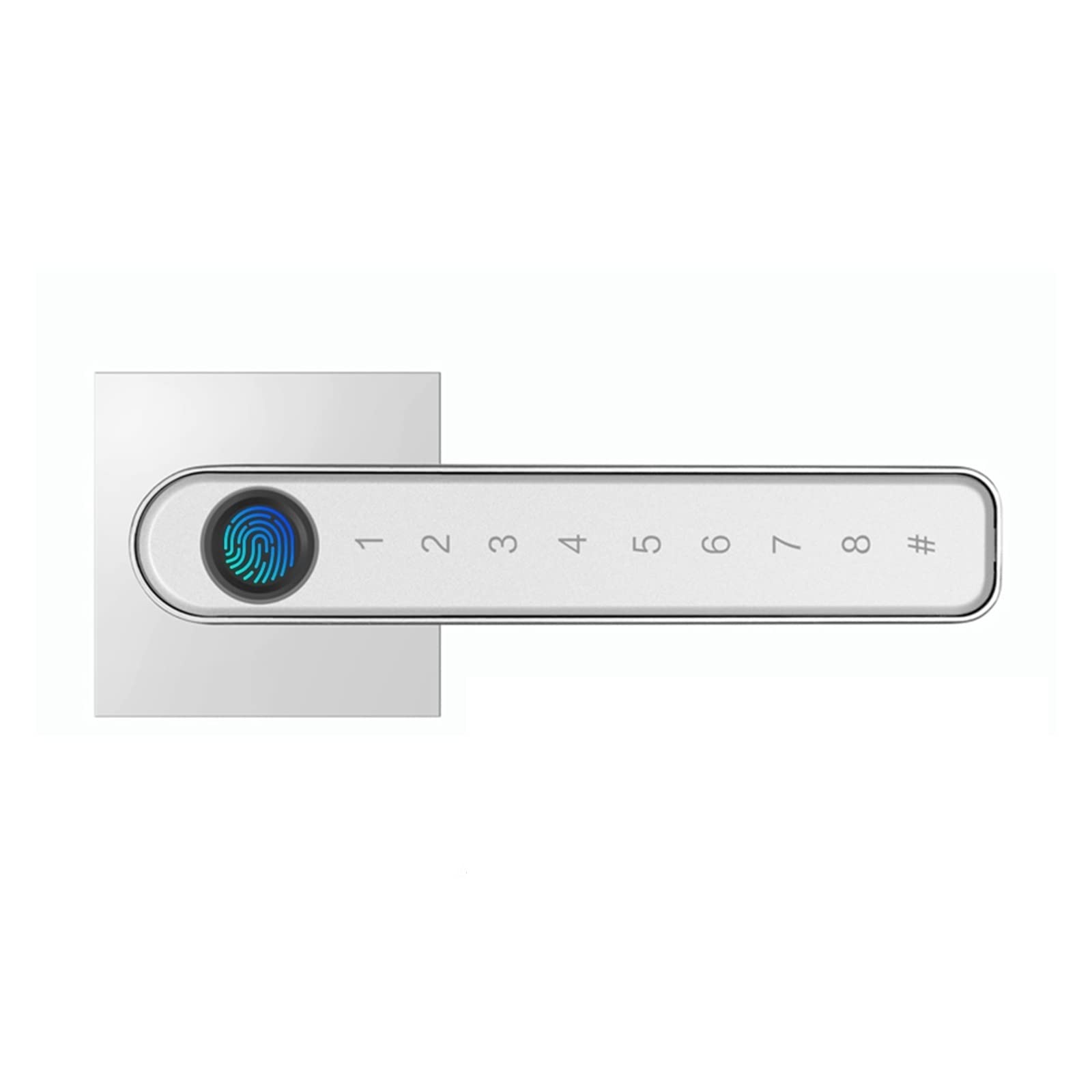 Front Door Lock Fingerprint Locks Biometric Handle Smart Door Lock Home Password Keyless Security Protection Gateway(Without 2)