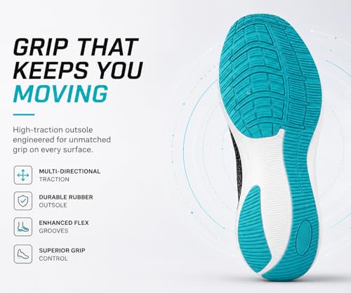 Image of Kraasa Men's Running Shoes | Breathable Mesh Upper | Lightweight Phylon Sole | Cushioned EVA Insole | Comfortable Sports & Casual Sneakers for Gym, Walking & Daily Use
