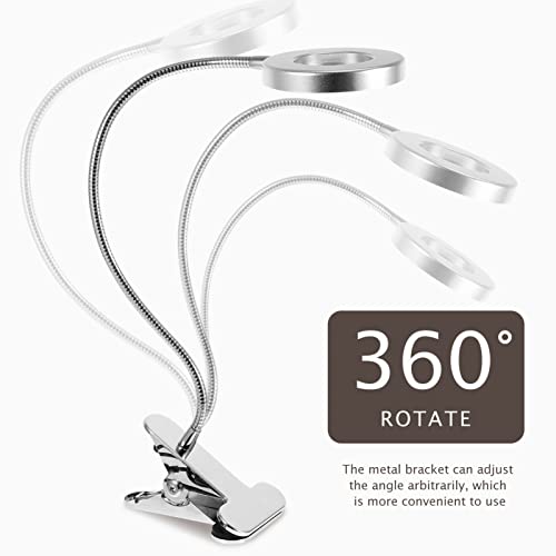 Luces de lectura para leer en la cama por la noche sin molestar pack de 3 clips de luz LED 3