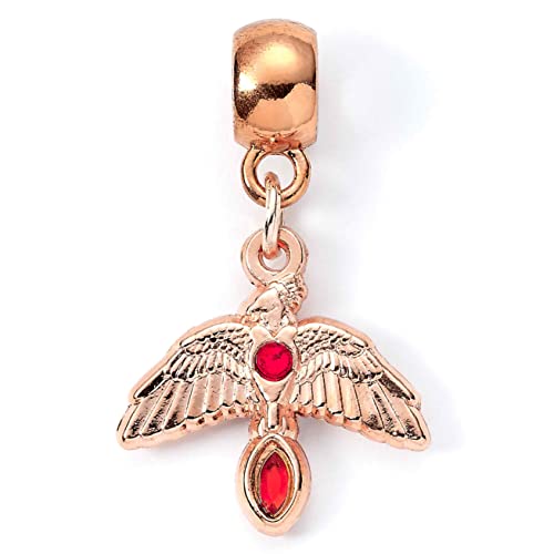 Carat Shop Charm Ufficiale Harry Potter Fawkes Placcato Oro Rosa, Approx. 35Mm, Placcatura Oro Rosa