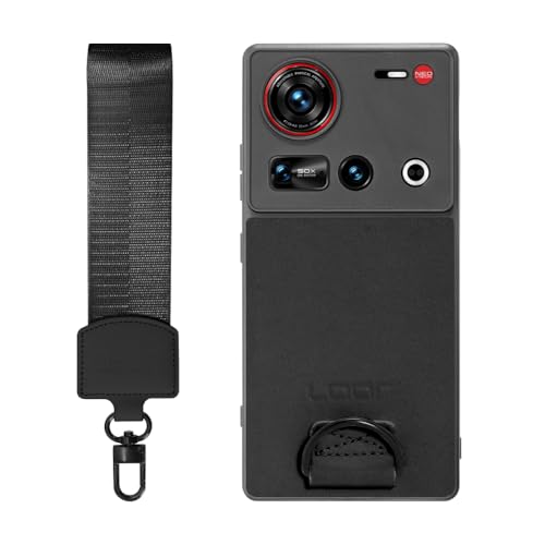 LOOF STRAP-SHELL �{�v ���U�[ �X�g���b�v�t�� �X�}�z�P�[�X for nubia Z70 Ultra / Z70S Ultra �p �P�[�X �J�o�[ �X�}�z�V�����_�[ �X�g���b�v �X�g���b�v�z�[�� �V���v�� �����h�~ �ϏՌ� ���^ �y�� �n��