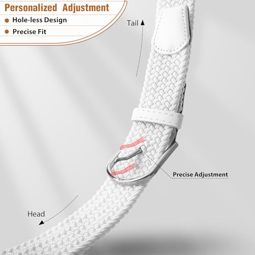 Braided Stretch Belt for Men Elastic Woven Golf Belt for Casual Pants Jeans Shorts3