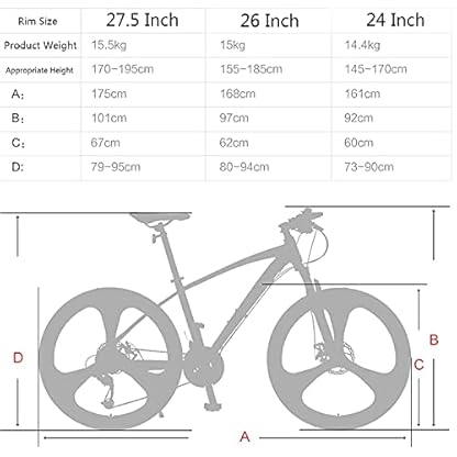 BaiHogi Profi-Rennrad, Kinderfahrrad 27-Gang Mountainbike Cross-Country Variable Speed ​​Männer und Frauen Doppel stoßdämpfender Fahrrad Leichte Titanlegierung Fahrrad (Color : -, Size : -) – Bild 8