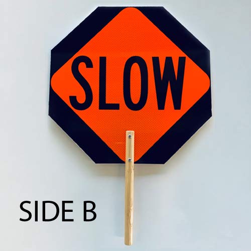 Amazon.com: STOP-SLOW Paddle Sign - 18x18 .040 Aluminum - 2