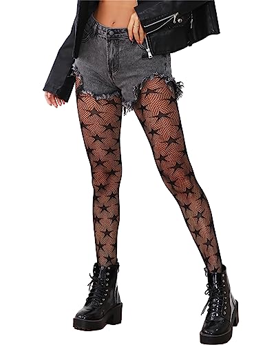 Striped Fishnet Tights, Skull Fishnets, Star Tights, Fish Net Stockings for Women Sexy