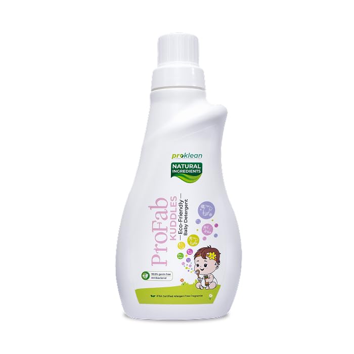 Image of ProFab Kuddles | Eco-friendly baby detergent | 99.9% germ free | Natural ingredients | Hypoallergenic | Non-toxic | Bio-based | Baby Safe | Gentle on hand | Biodegradable | 500 ml