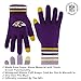 Ultra Game NFL Official Adults Super Soft Winter Beanie Knit Hat with Extra Warm Touch Screen Gloves, Baltimore Ravens, Team Color, 1SIZE