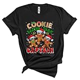 Cookie Baking Team Captain, Joyful Christmas Santa Gingerbread, Baker Baking Family Group Unisex T-Shirt Black