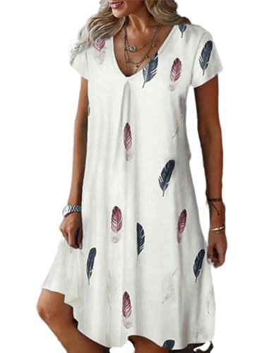 Robe d'été imprimée à manches courtes pour des vacances au soleil