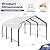 JY QAQA 12 x 15 FT Metal Carport Kits with Galvanized Steel Roof, Heavy Duty Metal Carport Canopy, Outdoor Car Tent Garage Shelter for Car, SUV, Truck and Boats, White